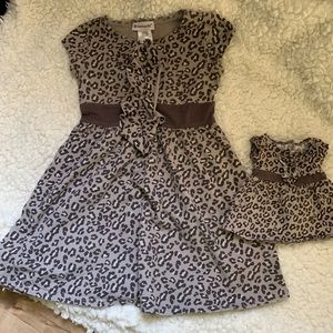 American Girl Cheetah Print Dress and Doll Dress